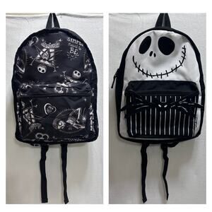 Disney Nightmare Before Christmas Flip Pak Reversible Backpack Jack & Sally Blk